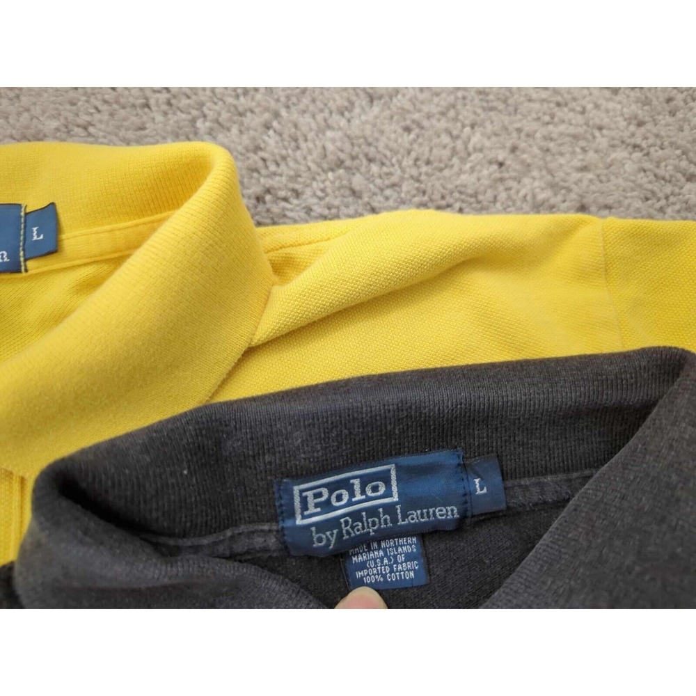 Lot of 2 Polo by‎ Ralph Lauren Polo Shirt Mens Large Cotton Classic Fit Casual - Picture 2 of 9
